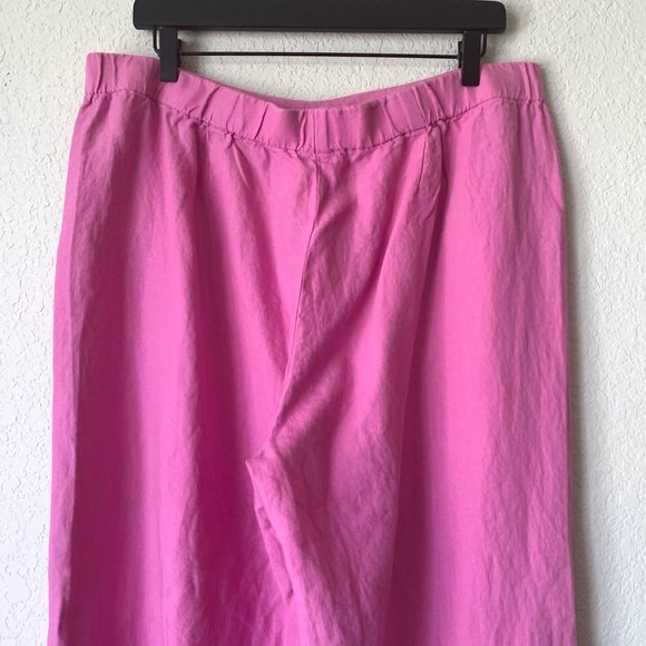 J. JILL Linen Full-Leg Sailor Crops Wide-Leg High-Waist - Picture 3 of 9